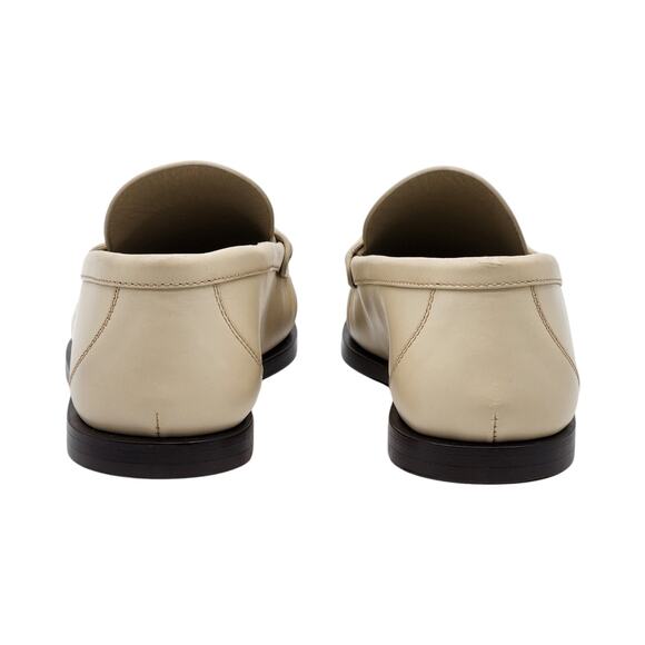 Saint Laurent Le Loafer YSL Monogram Leather Loafers Marble White - New $1050 - Picture 5 of 7